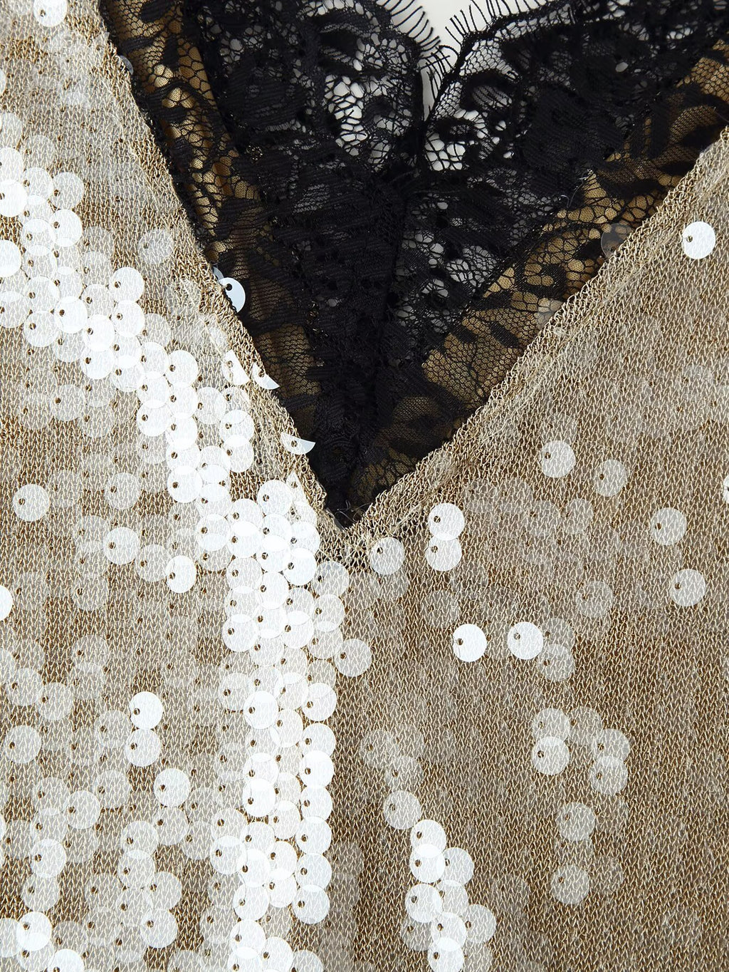 Robe en dentelle ornée de perles pour femme