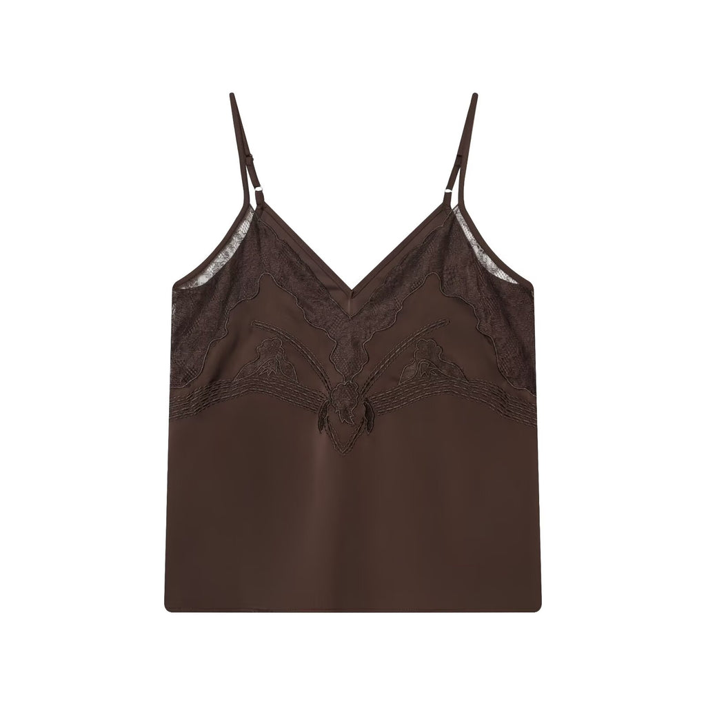 Vêtements pour femmes Printemps Lingerie sexy en dentelle Haut à bretelles
