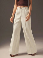 Apricot High Waist Slimming Small Women Pants Loose Idle Casual Draping High Grade Autumn Winter Narrow Wide Leg Pants EverBillion