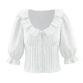 White Petal Collar Shirt