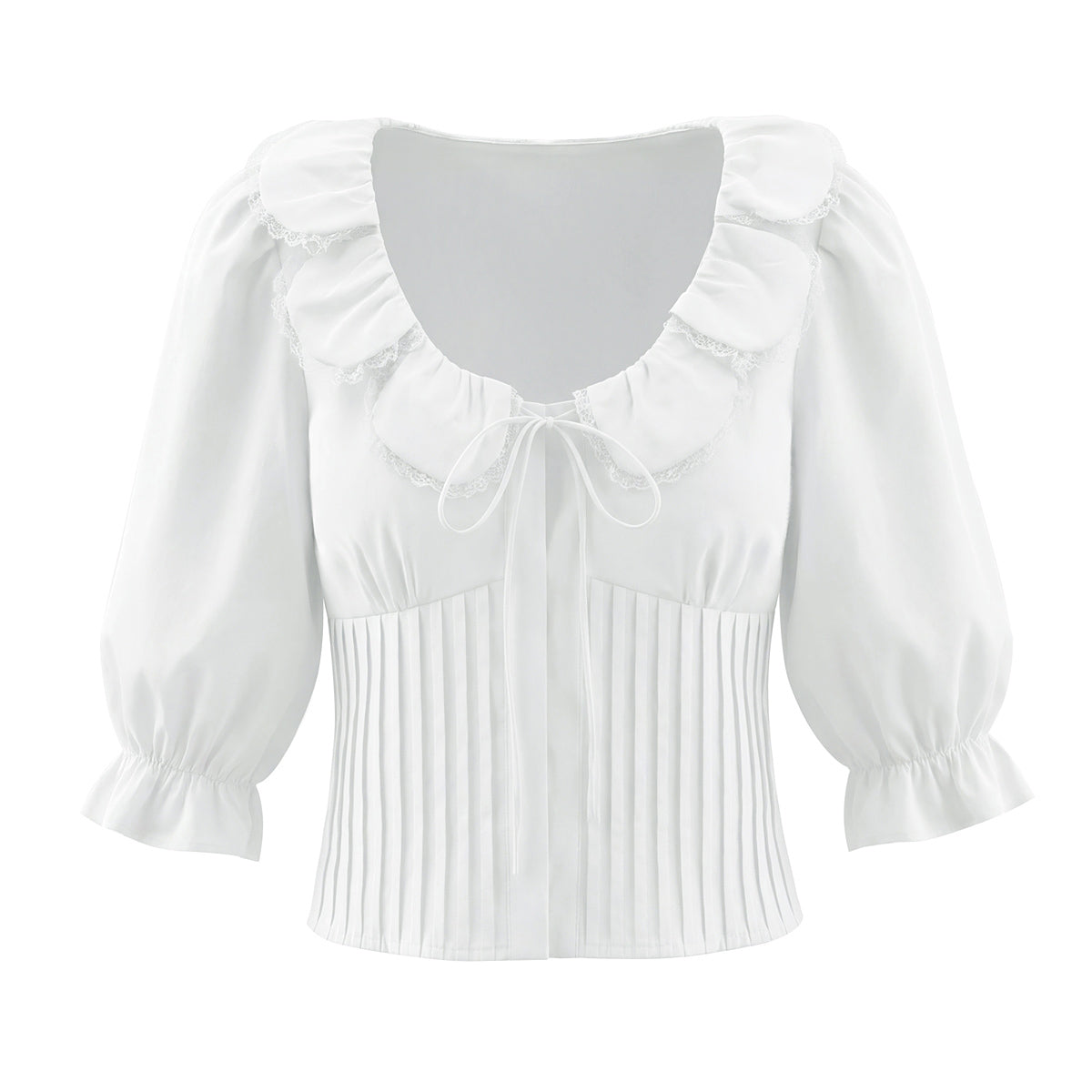 White Petal Collar Shirt