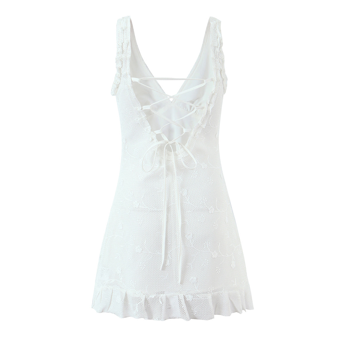 Women Clothing Mesh Embroidered Vest Dress Camille