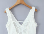 Women Clothing Mesh Embroidered Vest Dress Camille