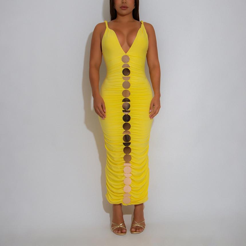 Women Clothing Sleeveless Sling Sheath Sexy Dress Fashionable Sleeveless Maxi Dress Coya