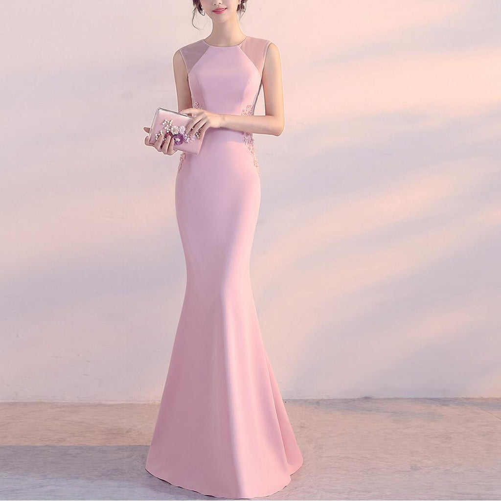 Vestido de noche para mujer, vestido de cóctel ajustado, elegante, de cinco colores, vestido de fiesta, vestido largo