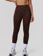 Leopard Print Peach Hip Raise Printed High Waist Yoga Pants Women Slim Fit Fitness Pants Outdoor Running Sports Ninth Pants YiGlo