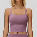 Brushed Yoga Vest Generous Beauty Back Double Shoulder Strap Sports Vest Outdoor Running Exercise Underwear Women Sollinarry