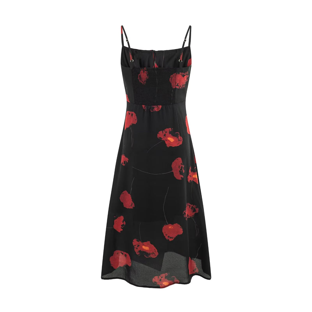 Summer Sweet Seaside Vacation Waist Slimming Printing Slip Dress PullWind
