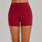Tight Yoga Shorts Women High Waist Belly Contracting Fitness Pants Hip Lifting Running Exercise Shorts PeachYou