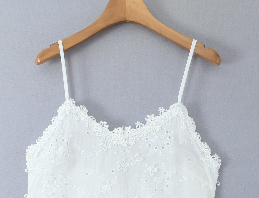 Women Clothing Exquisite Embroidered Floral Strap Dress GoodMe