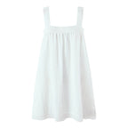 Women Lace Stitching Cami Dress Summer Loose Slimming White Holiday Short Dress GoodMe