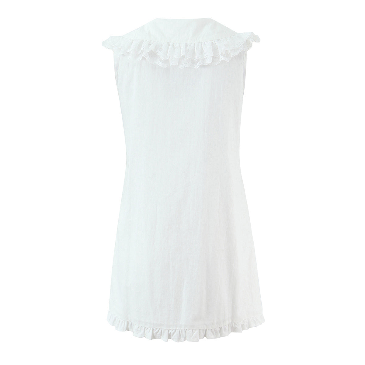 Women Clothing Sweet Sleeveless Ruffled V neck Dress GoodMe