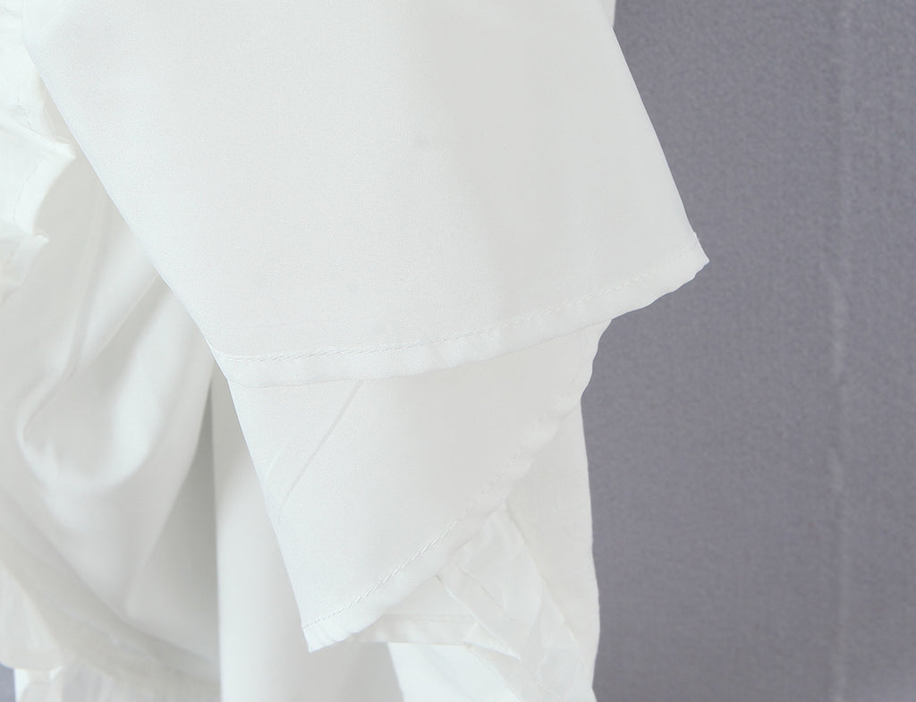 Women Clothing Sweet Sleeveless Ruffled V neck Dress GoodMe