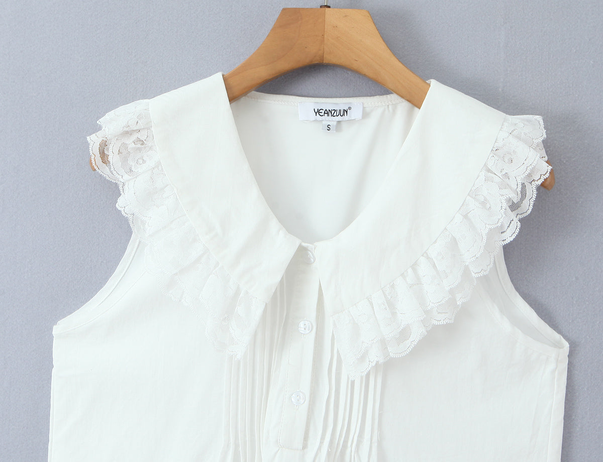 Women Clothing Sweet Sleeveless Ruffled V neck Dress GoodMe