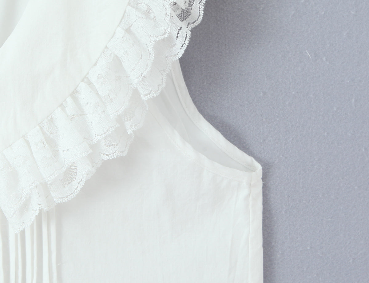 Women Clothing Sweet Sleeveless Ruffled V neck Dress GoodMe