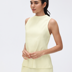 Simple round Neck Sleeveless Vest Women Slim Fit Waistcoat Bottoming Top Comfortable Breathable Sports Workout Clothes Tichin