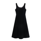 Women Clothing Spring Hepburn Boutique Thick Velvet Vest Sleeveless Dress Starivy