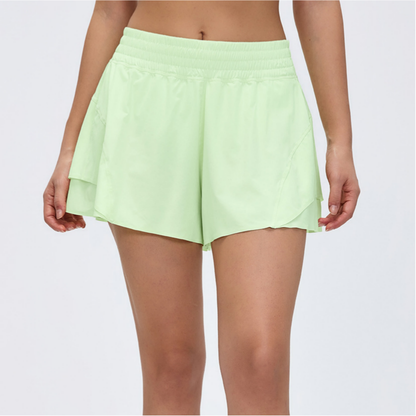 Summer Quick Drying High Waist Track Shorts Women Lining Anti Exposure Lightweight Breathable Yoga Fitness Shorts Tichin