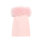 Women Clothing Summer Graceful Fashionable Slim Fit Fluffy Silk Net Short Dress DaRoca