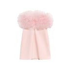 Women Clothing Summer Graceful Fashionable Slim Fit Fluffy Silk Net Short Dress DaRoca