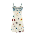 Summer Sexy Short Slim Fit Holiday Short Dress Tie Shoulder Floral Strap Dress PullWind