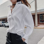 Women Clothing Top Product Stripes Loose Shirt Shell