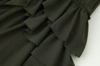 Women Clothing Spring Ruffles Laminated Decoration Short Dress JOUNJ