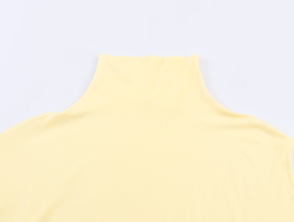 Spring Fashionable All Match Niche Design Vertical Asymmetric Women Top SenDa
