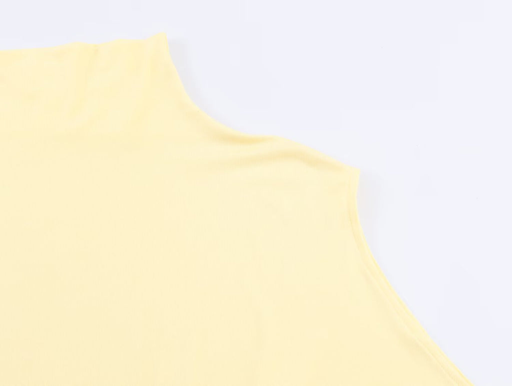 Spring Fashionable All Match Niche Design Vertical Asymmetric Women Top SenDa