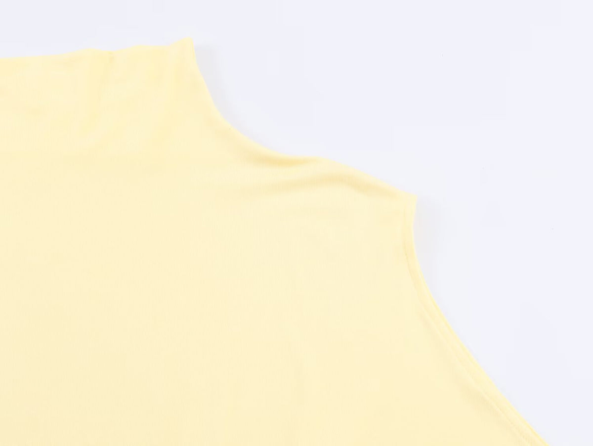 Spring Fashionable All Match Niche Design Vertical Asymmetric Women Top SenDa