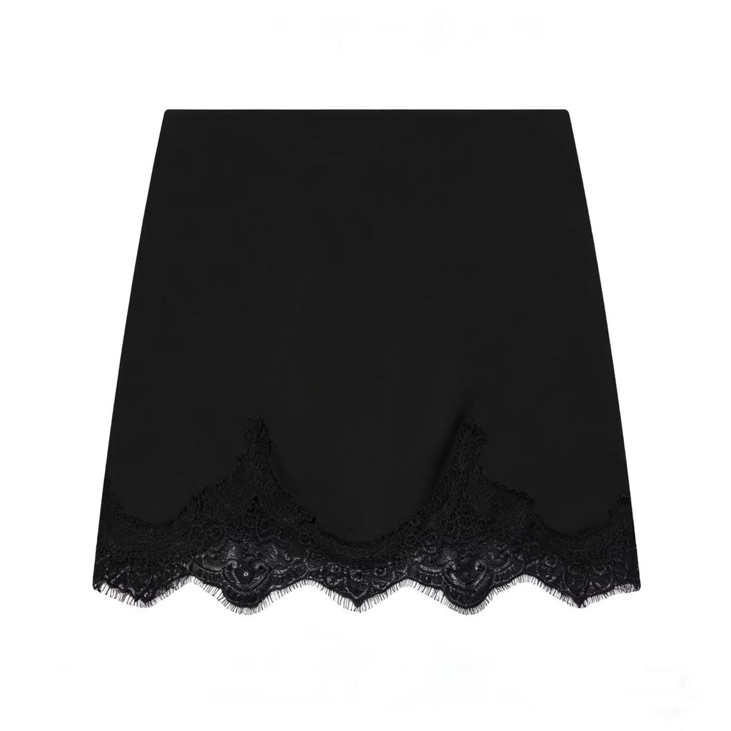 Women Clothing Fashionable Casual High Waist Sexy Lace Stitching Hip Short Skirt flightCourse