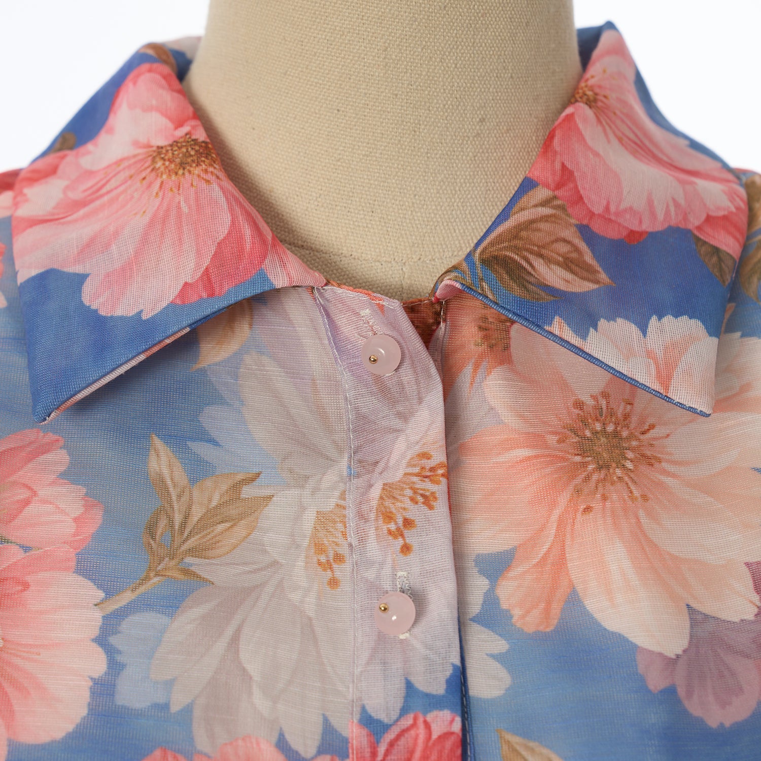 Women Summer Floral Short Sleeved Waist Long Dress Daylight
