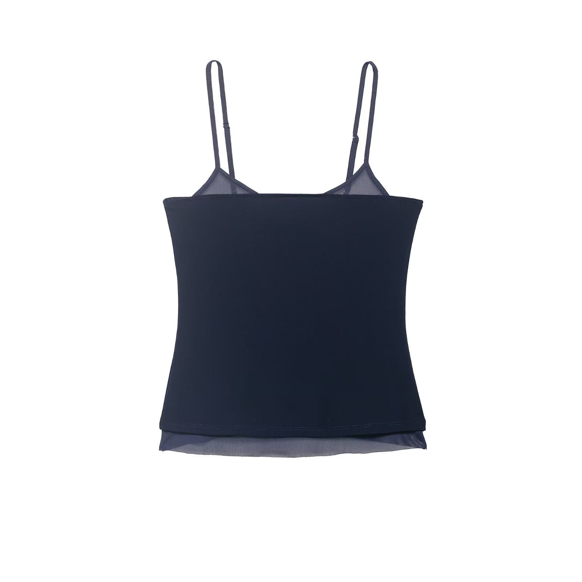 Spring Stitching Silk Net Strap Top flightCourse