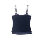 Spring Stitching Silk Net Strap Top flightCourse