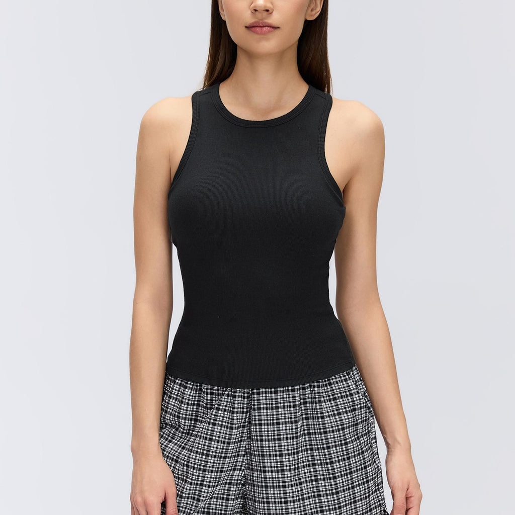 Modal Skin Friendly Sports Vest for Women Summer Slim Fit Slimming Sleeveless Yoga Clothing Top with Chest Pad Tichin