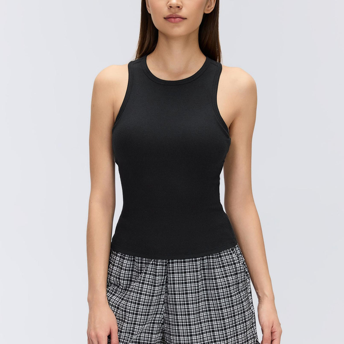 Modal Skin Friendly Sports Vest for Women Summer Slim Fit Slimming Sleeveless Yoga Clothing Top with Chest Pad Tichin