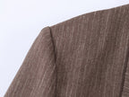 Women Clothing Summer Office Herringbone Twill Belt Blazers SenDa
