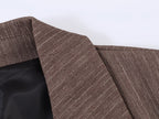 Women Clothing Summer Office Herringbone Twill Belt Blazers SenDa