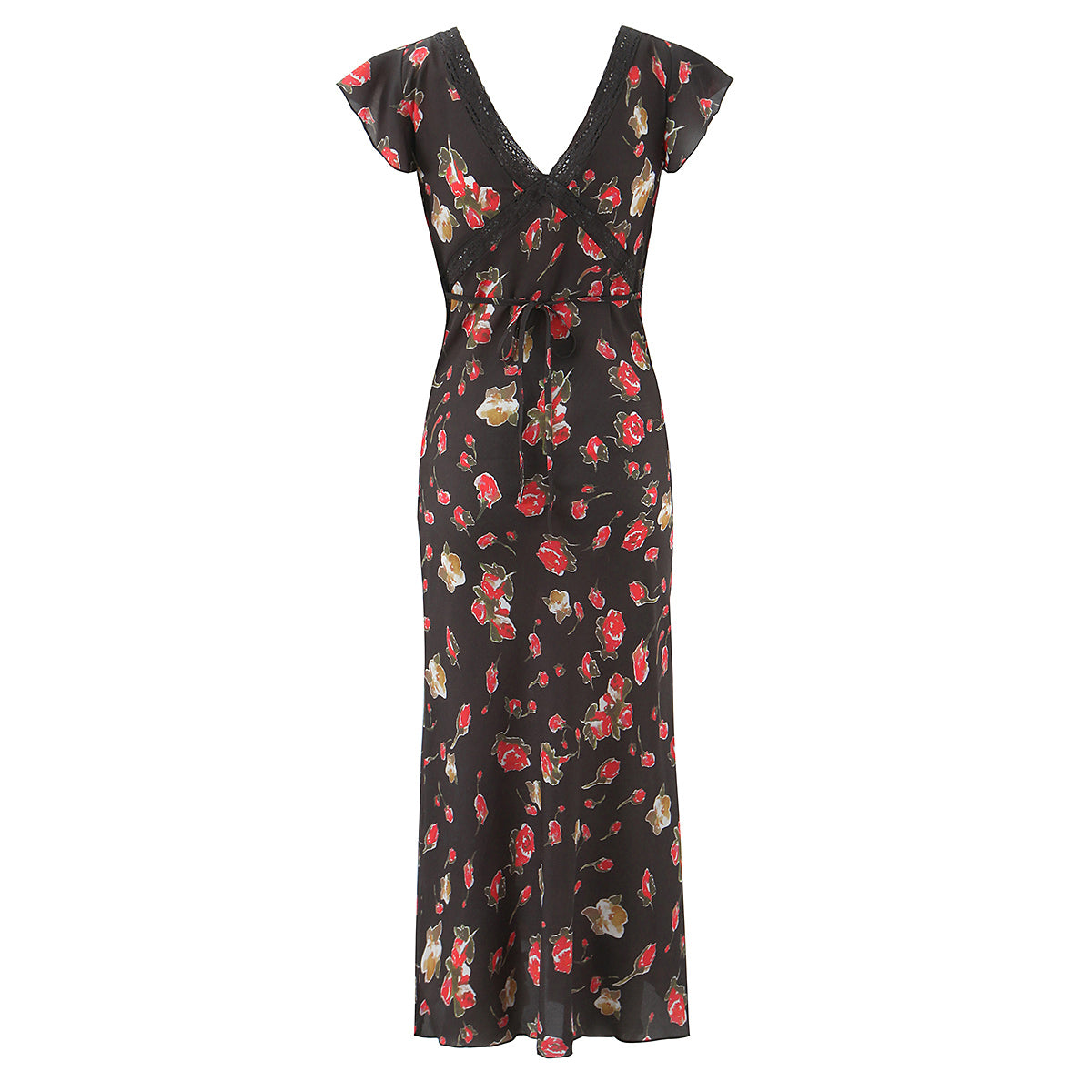 Women Clothing French Elegant Black Floral Dress GoodMe