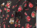 Women Clothing French Elegant Black Floral Dress GoodMe