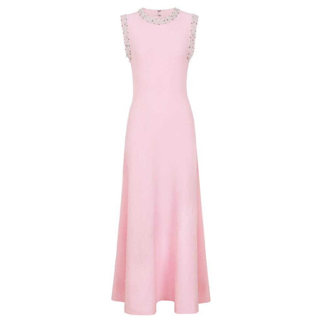 Summer Ladies Internet Popular Slim-Fitting Slimming Rhinestone Sleeveless Maxi Dress Women Dimenssa
