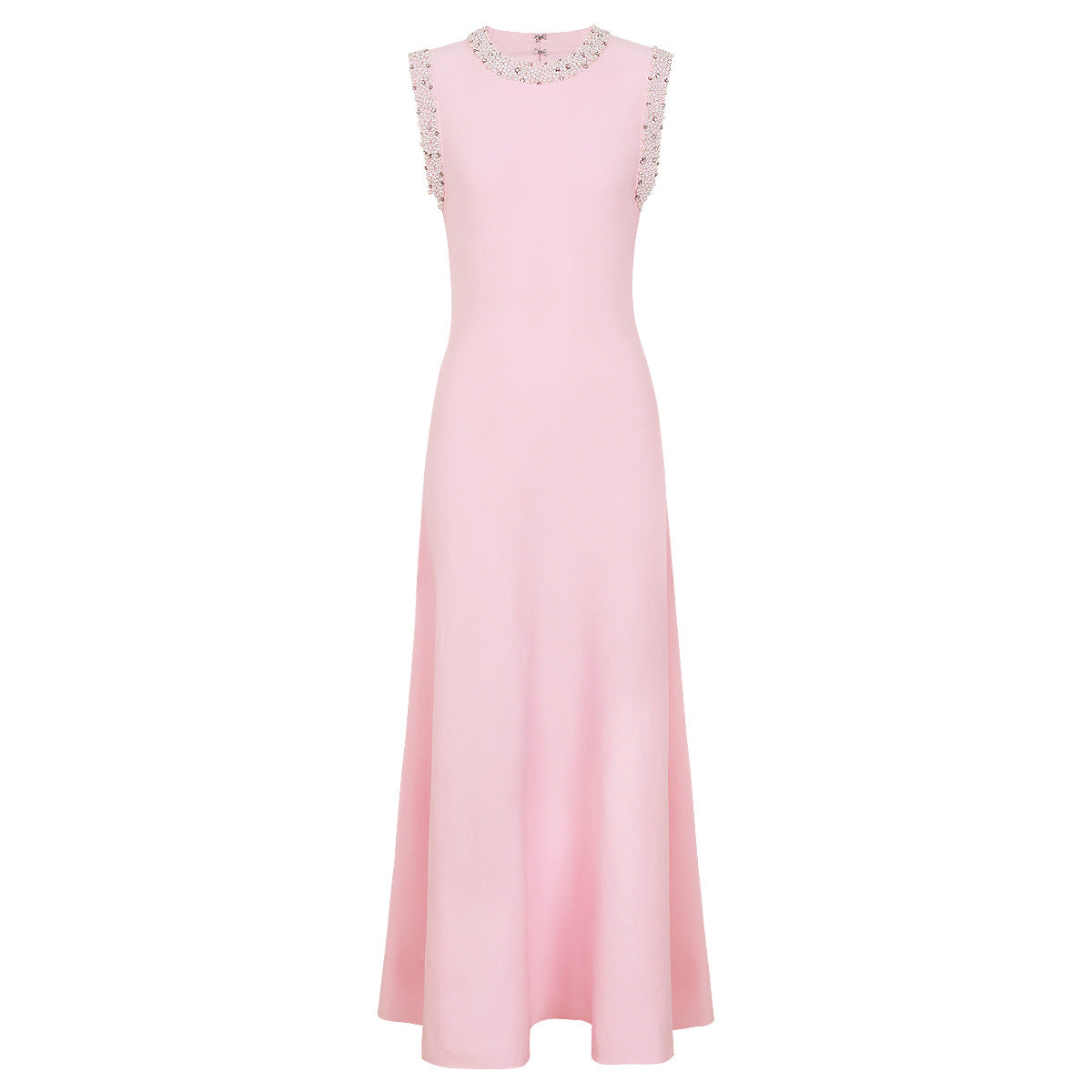 Summer Ladies Internet Popular Slim-Fitting Slimming Rhinestone Sleeveless Maxi Dress Women Dimenssa