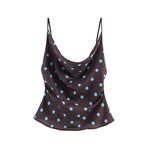 Women Clothing Drape Polka Dot Brace Top SenDa