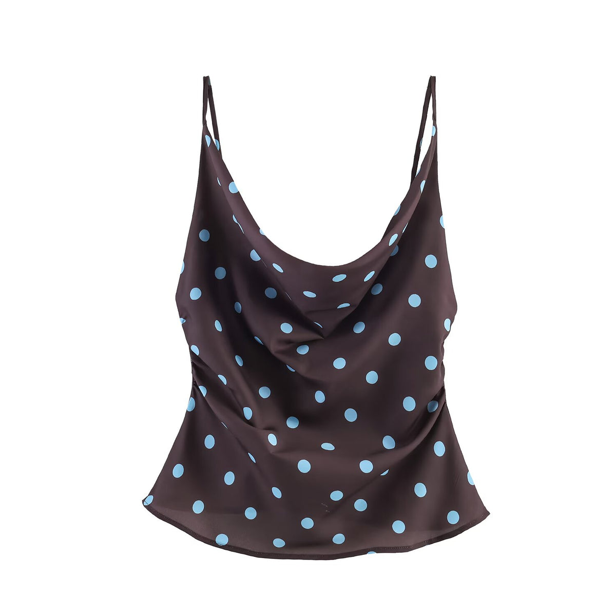 Women Clothing Drape Polka Dot Brace Top SenDa