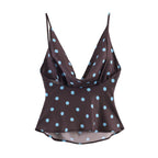 Women Clothing Drape Polka Dot Brace Top SenDa