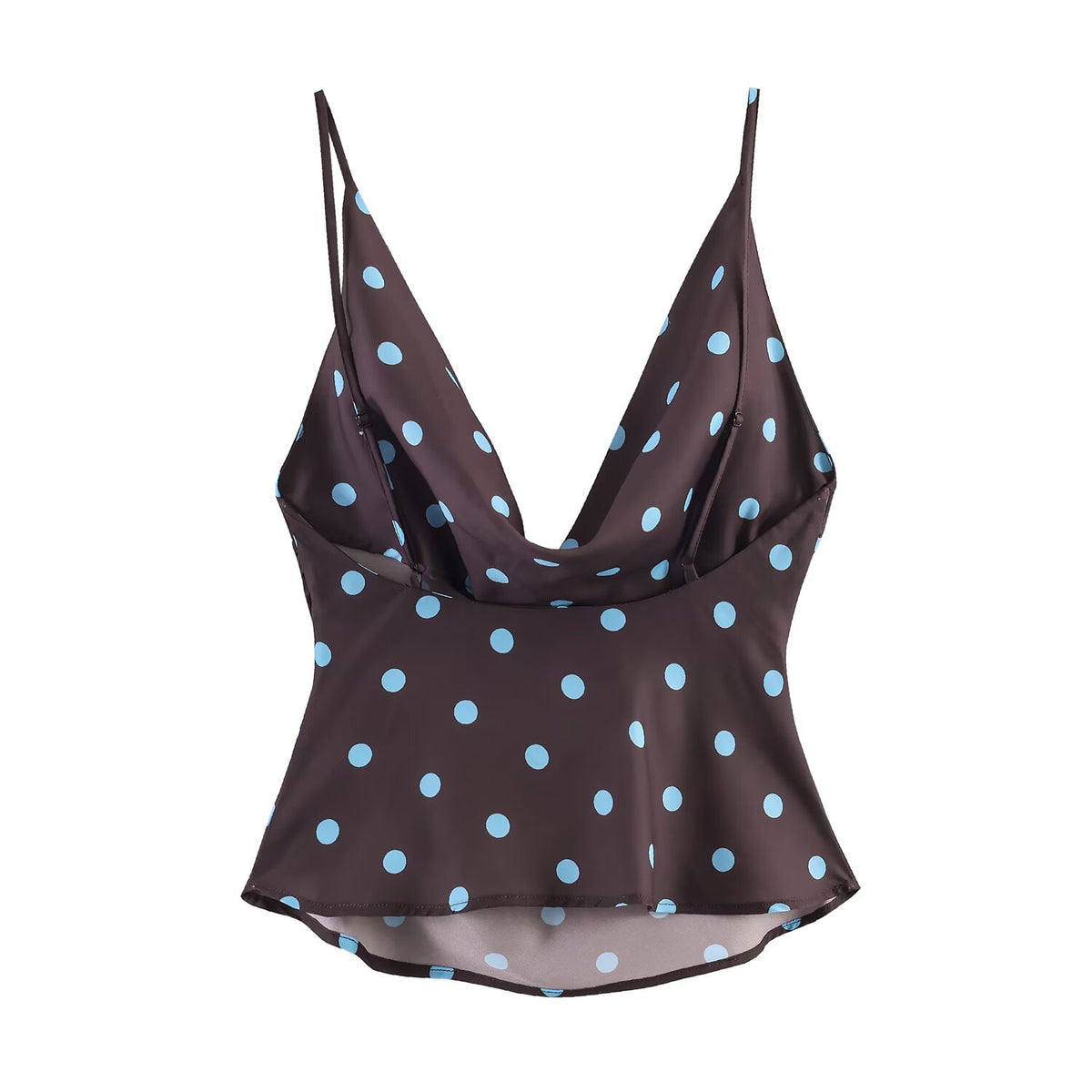 Women Clothing Drape Polka Dot Brace Top SenDa