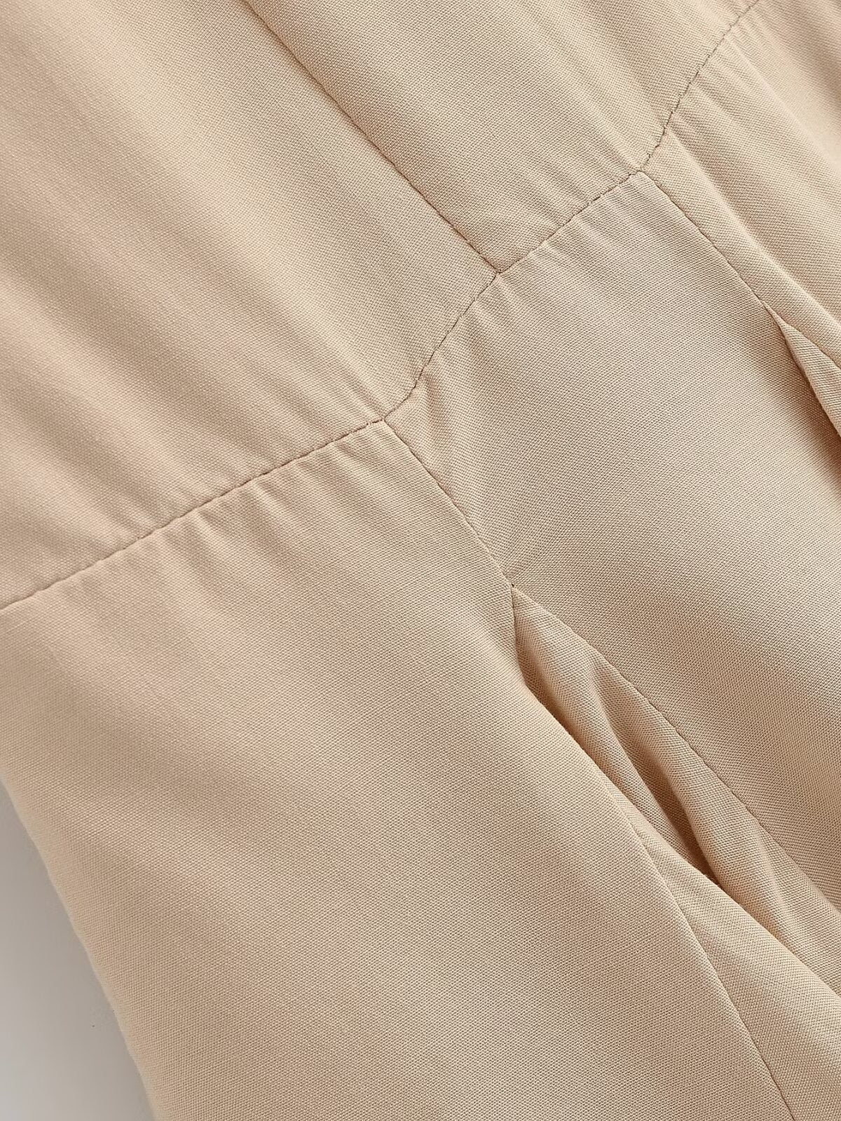 Women Clothing Summer Retro All Match Waist Shirt Pleated Short Office Dress TRAF