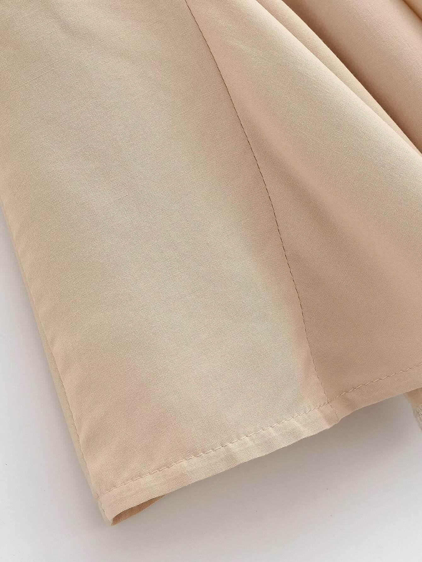 Women Clothing Summer Retro All Match Waist Shirt Pleated Short Office Dress TRAF
