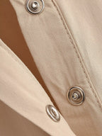 Women Clothing Summer Retro All Match Waist Shirt Pleated Short Office Dress TRAF