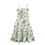 Women Wear Minimalist Print with Belt Strap Dress Wennie